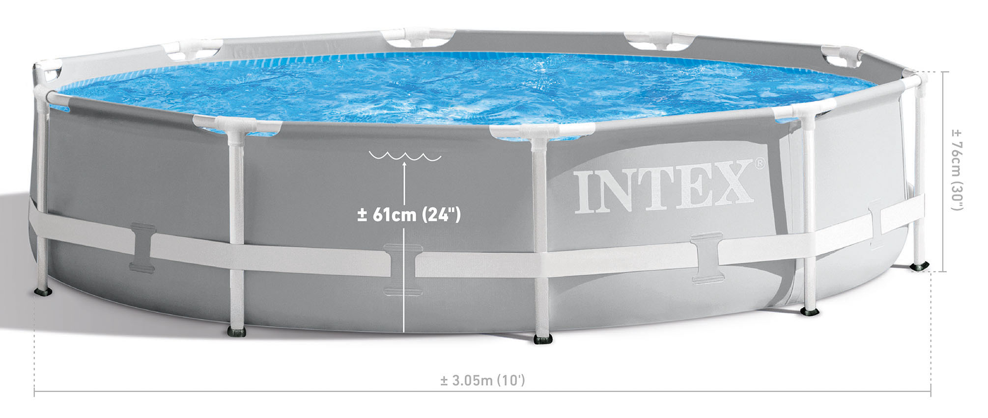 INTEX PRISM FRAME PREMIUM POOL SET, AGES 6+ 26702 (W/220-240V FILTER PUMP) - Image 3
