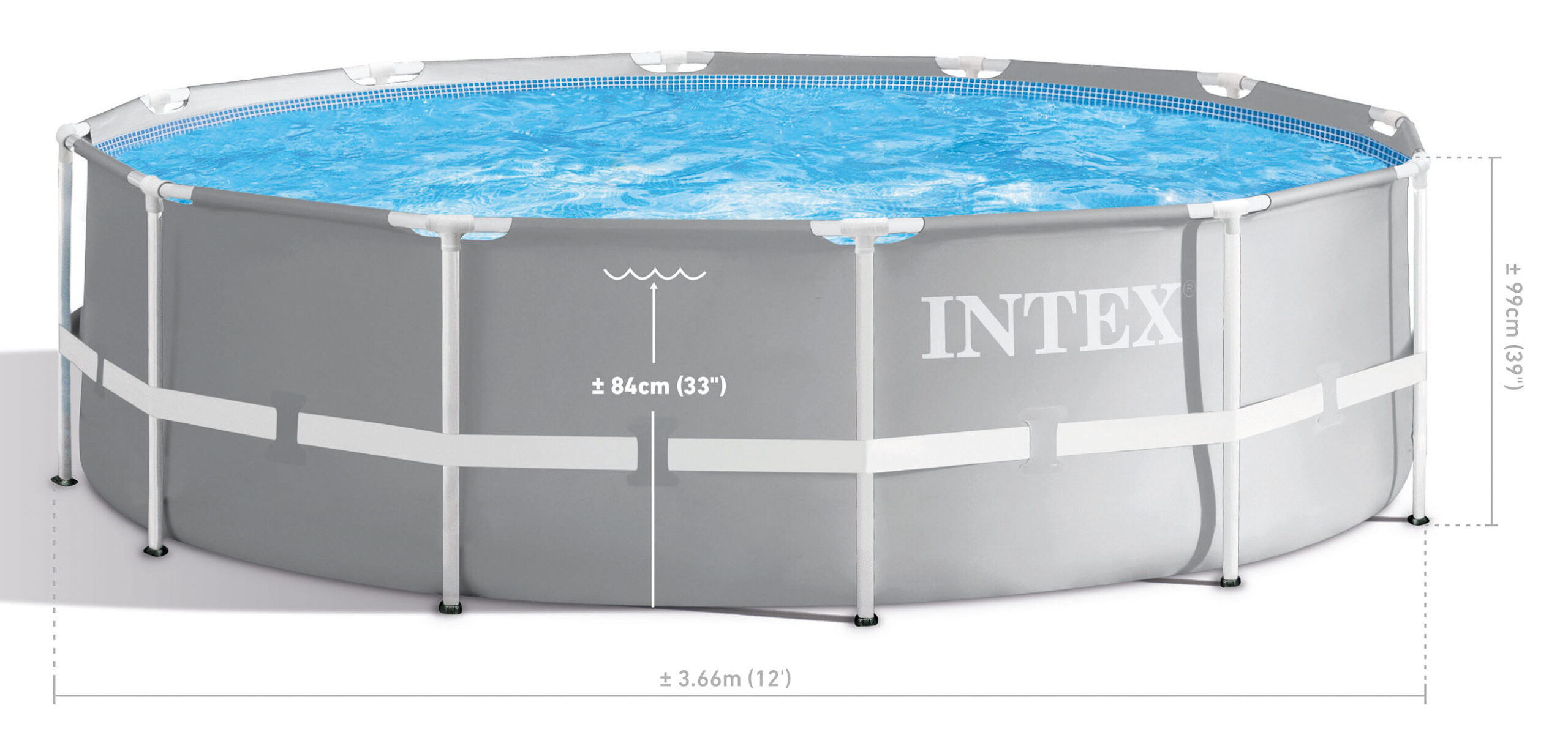 INTEX PRISM FRAME PREMIUM POOL SET, AGES 6+ 26716 (W/220-240V FILTER PUMP, SAFETY LADDER) - Image 2