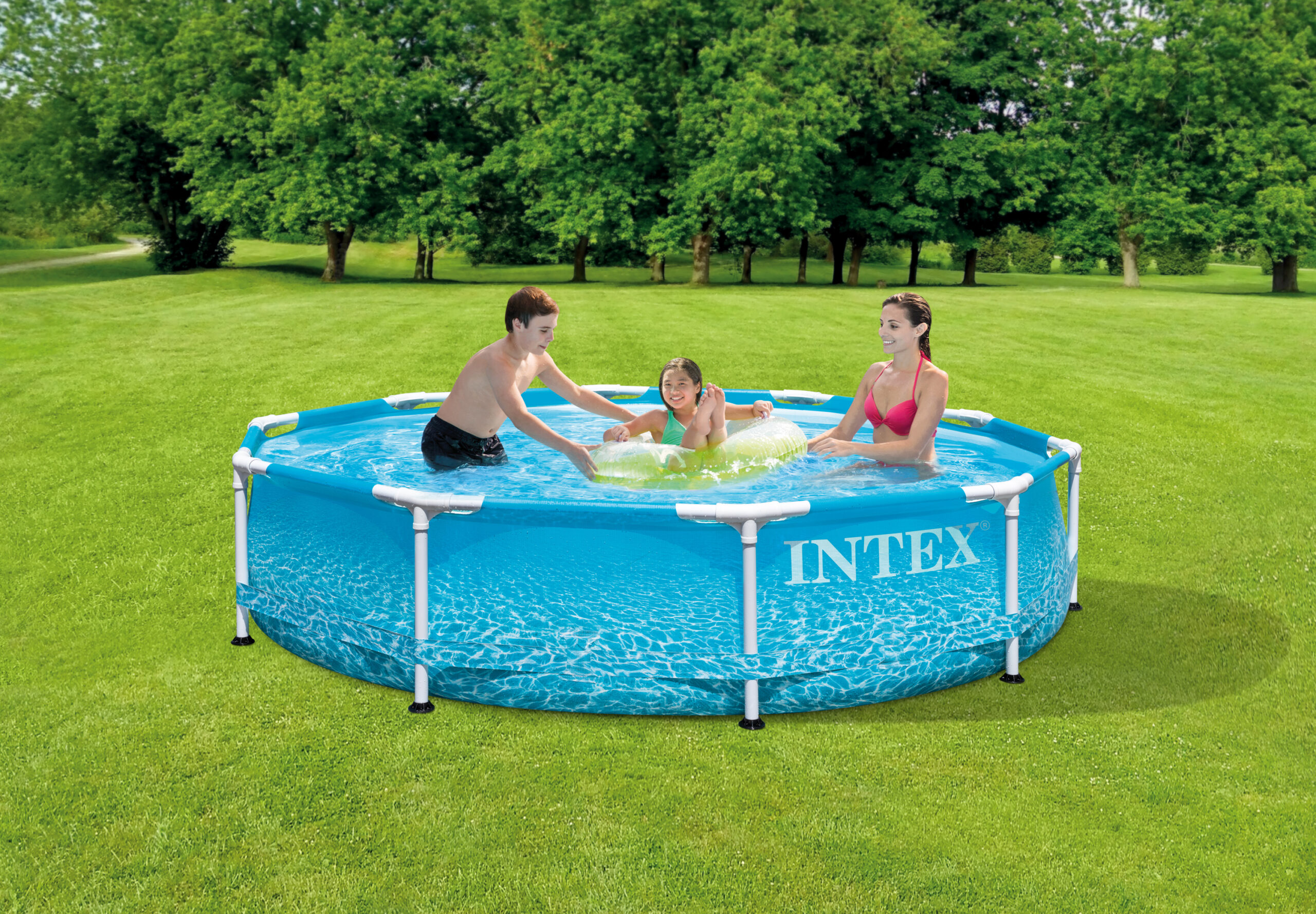 INTEX 3.05M X 76 CM BEACHSIDE METAL POOL 28206