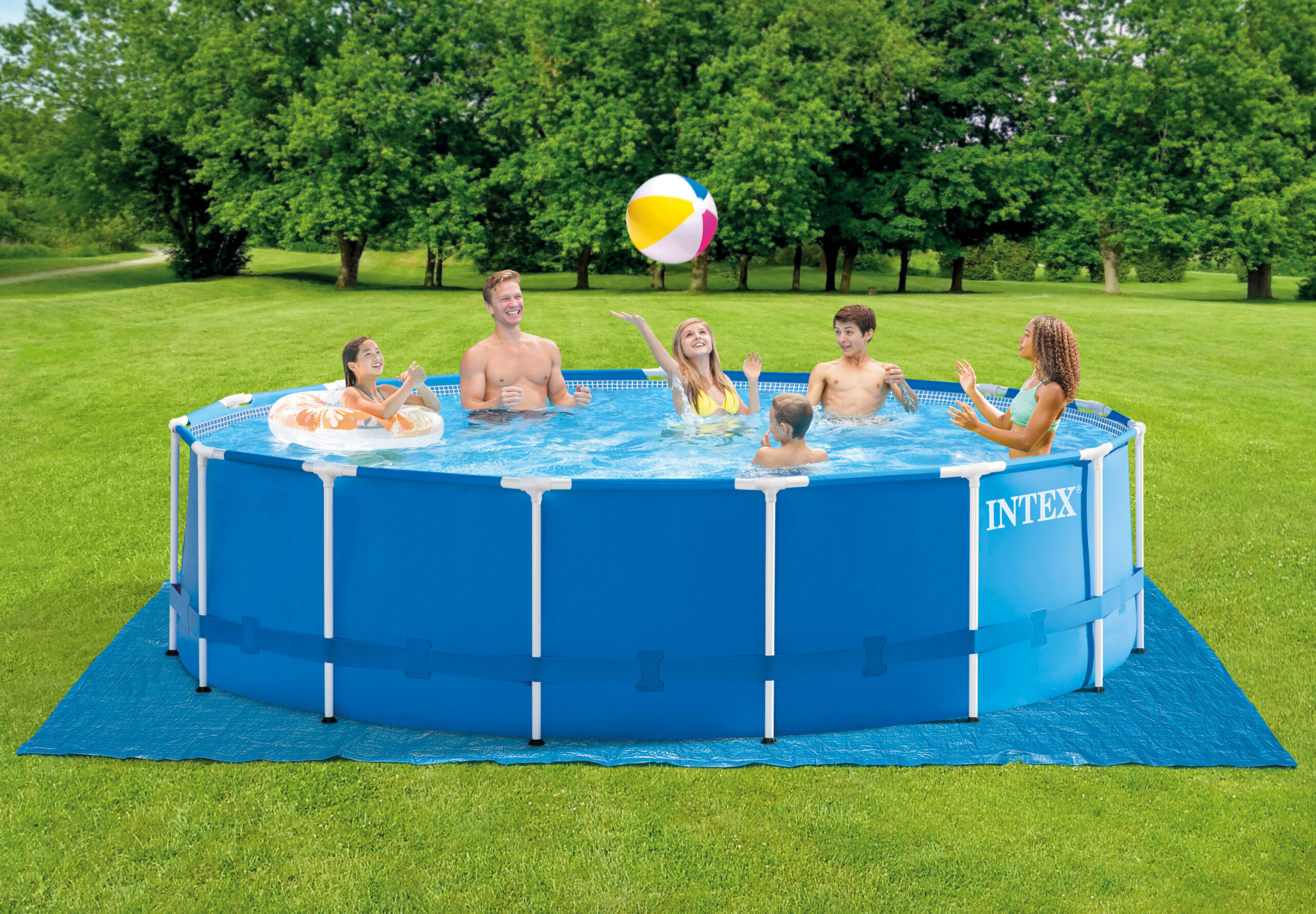 INTEX METAL FRAME POOL SET 15'x48" , Age 6+ 28242