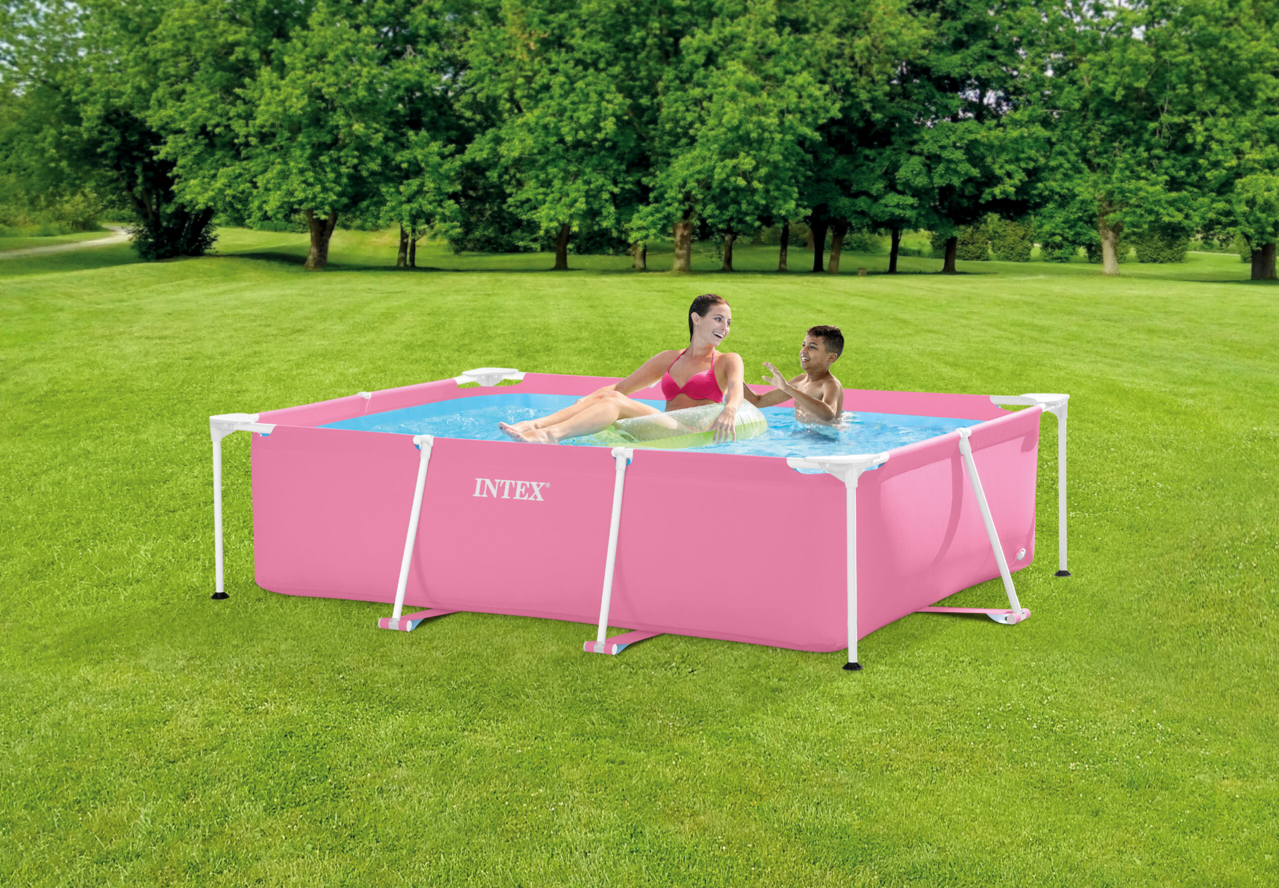 PINK RECTANGULAR FRAME POOL 28266