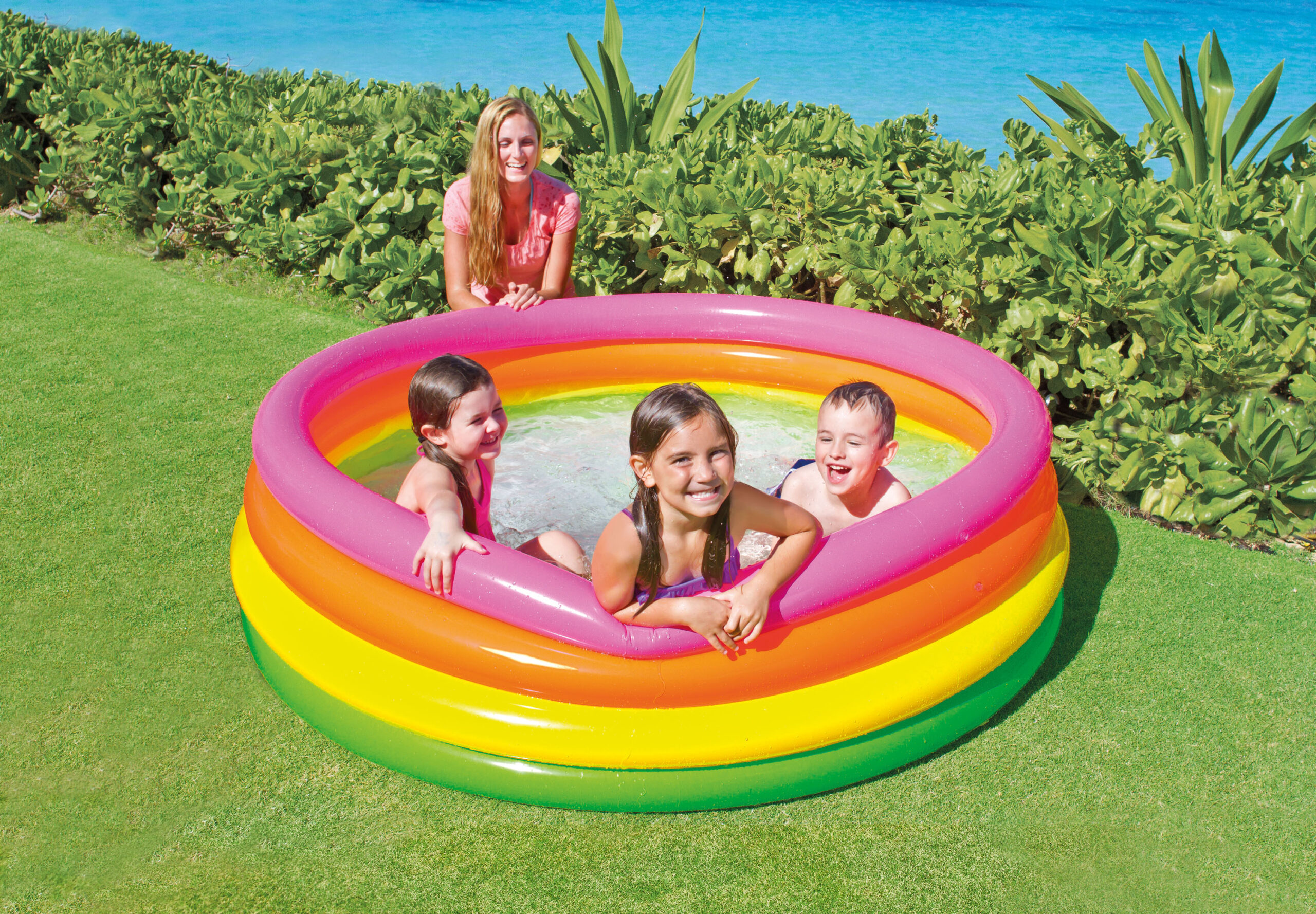 INTEX SUNSET GLOW POOL, 4-RING, AGES 3+, SHELF BOX 56441 - Image 4