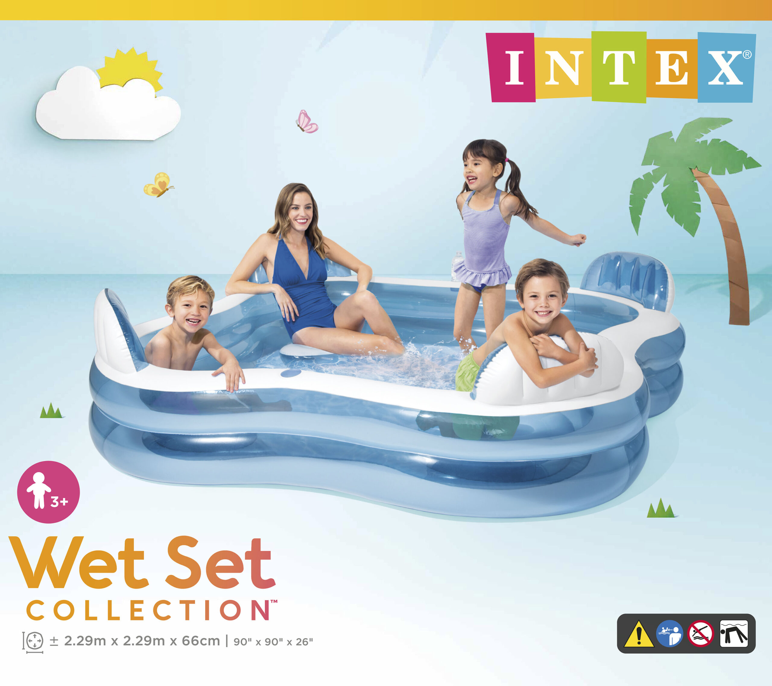 INTEX SWIM CENTER FAMILY LOUNGE POOL, AGES 3+ 56475