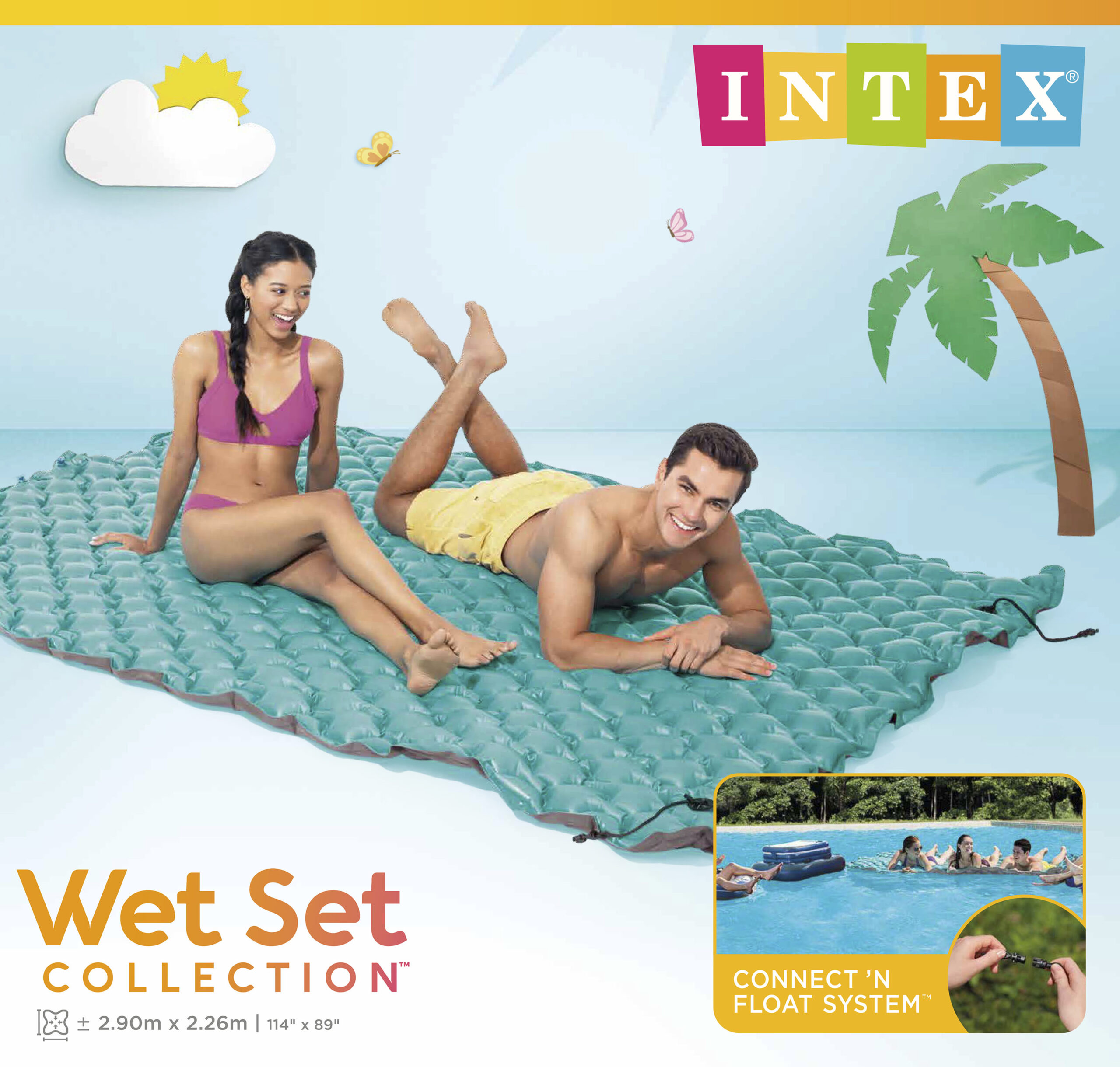 INTEX GIANT FLOATING MAT 114"X89" 56841
