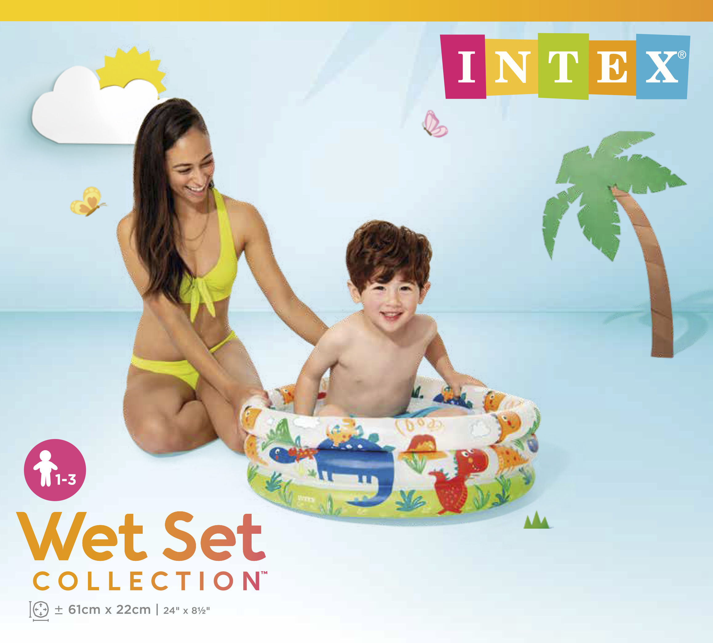 INTEX BEACH BUDDIES 3-RING BABY POOL, AGES 1 3 57106