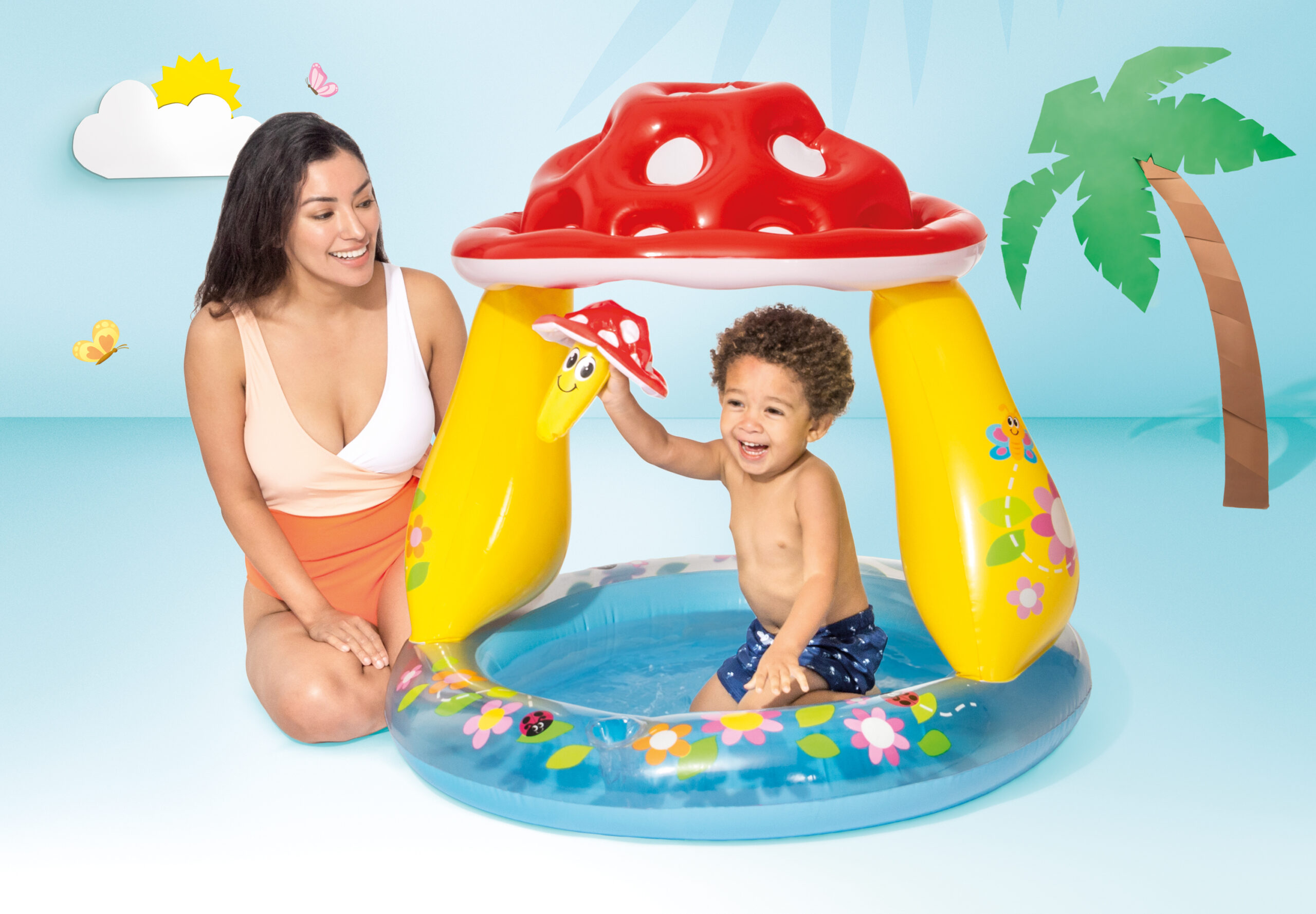 INTEX MUSHROOM BABY POOL, Ages 1-3 1.02mx89cm 57114 - Image 3
