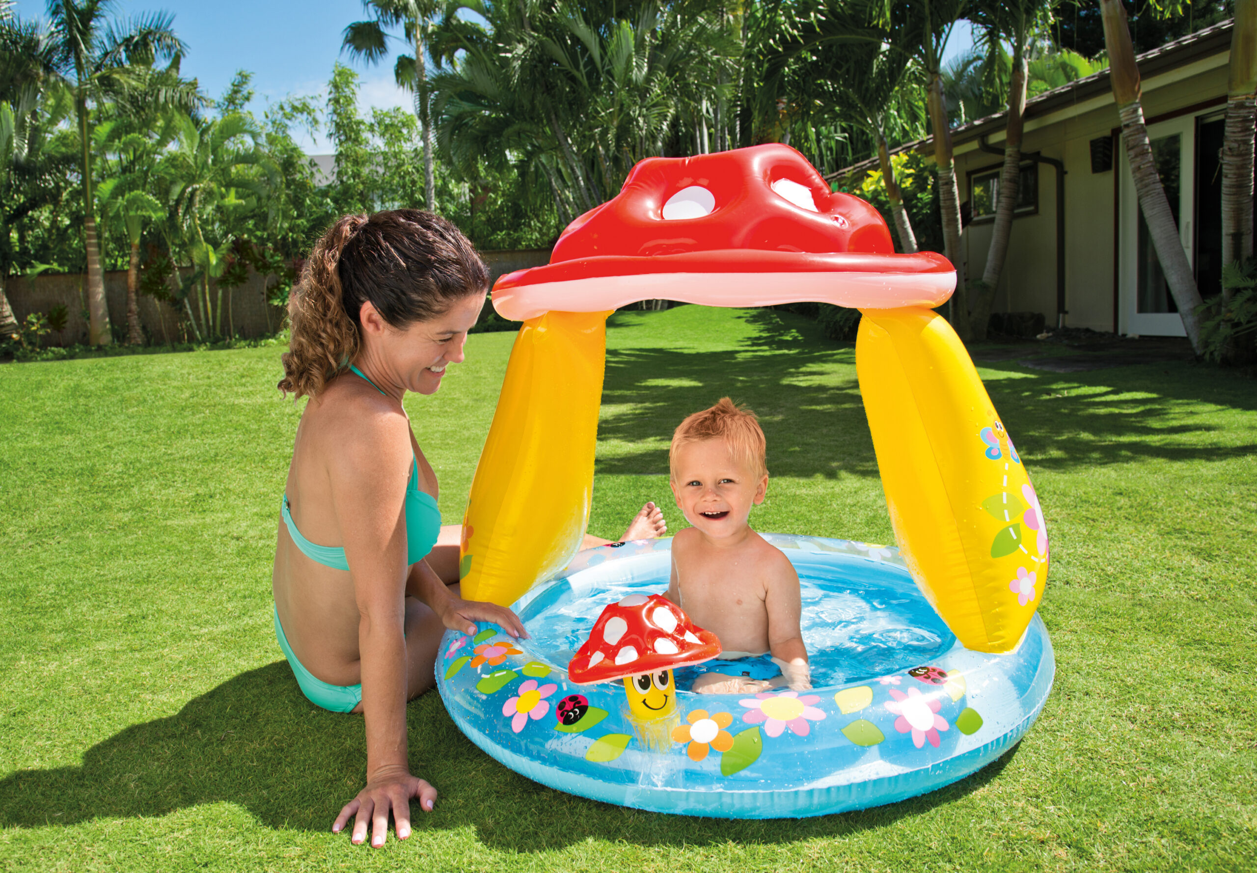 INTEX MUSHROOM BABY POOL, Ages 1-3 1.02mx89cm 57114 - Image 2