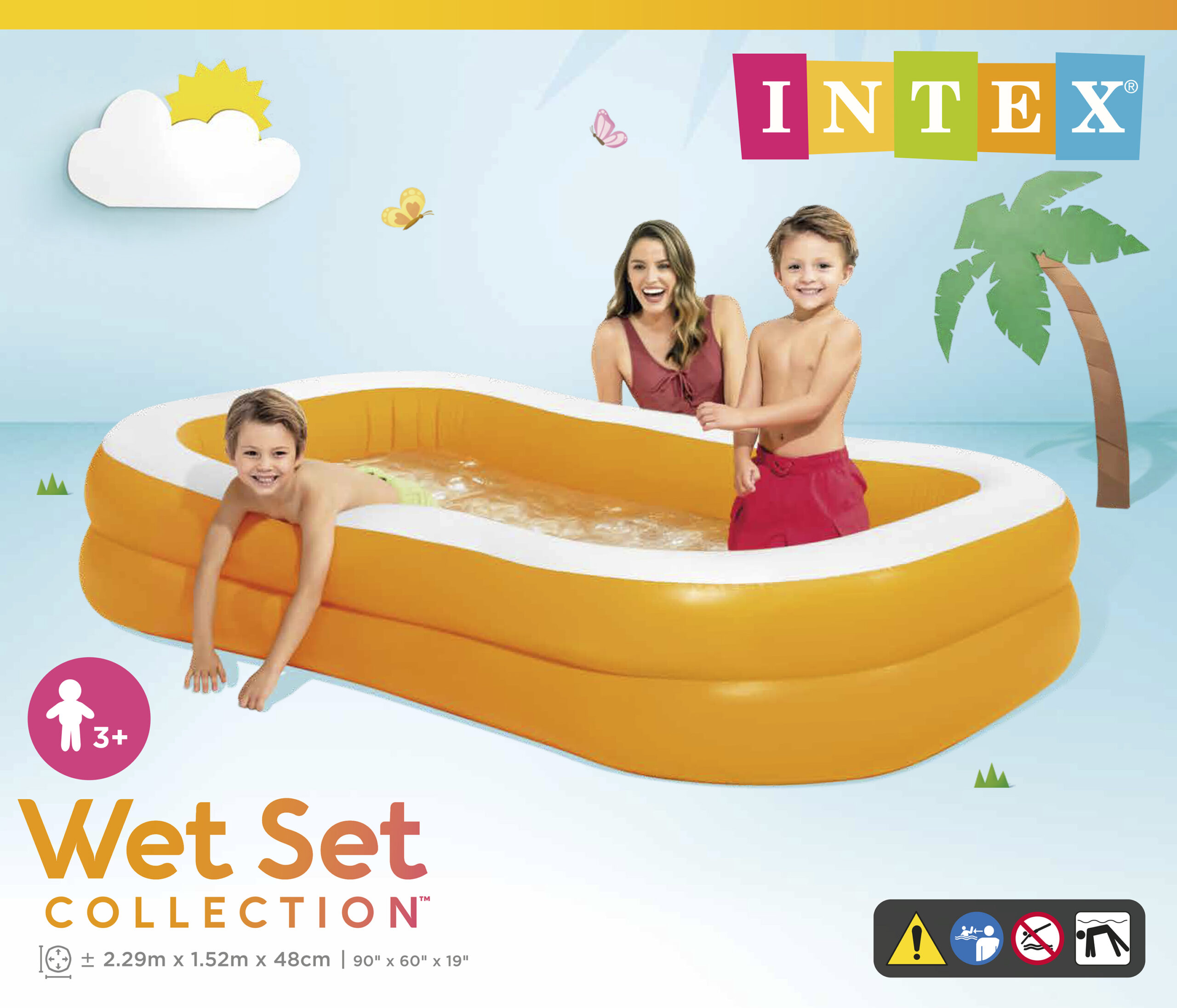 INTEX MANDARIN SWIM CENTER FAMILY POOL, AGES 3+ 57181