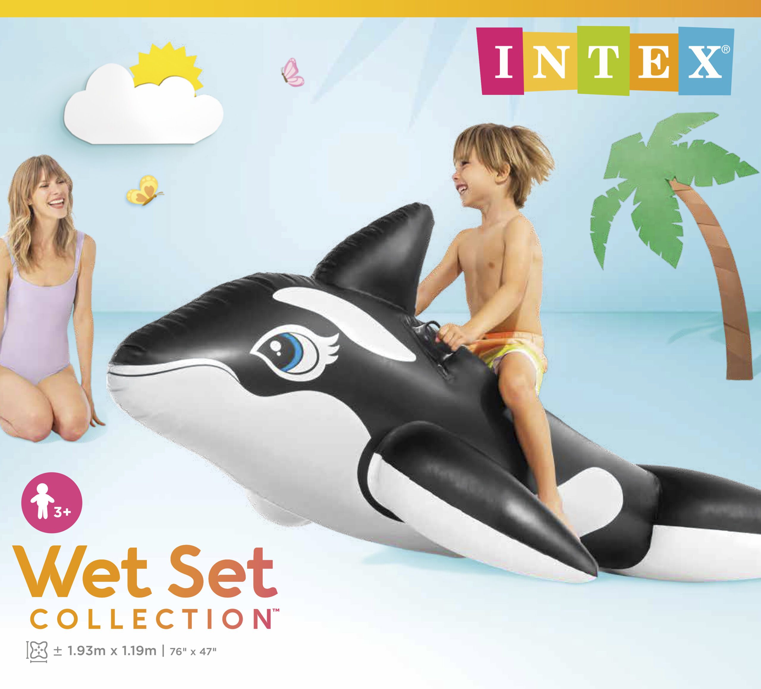 INTEX WHALE RIDE-ON, AGES 3+ 58561