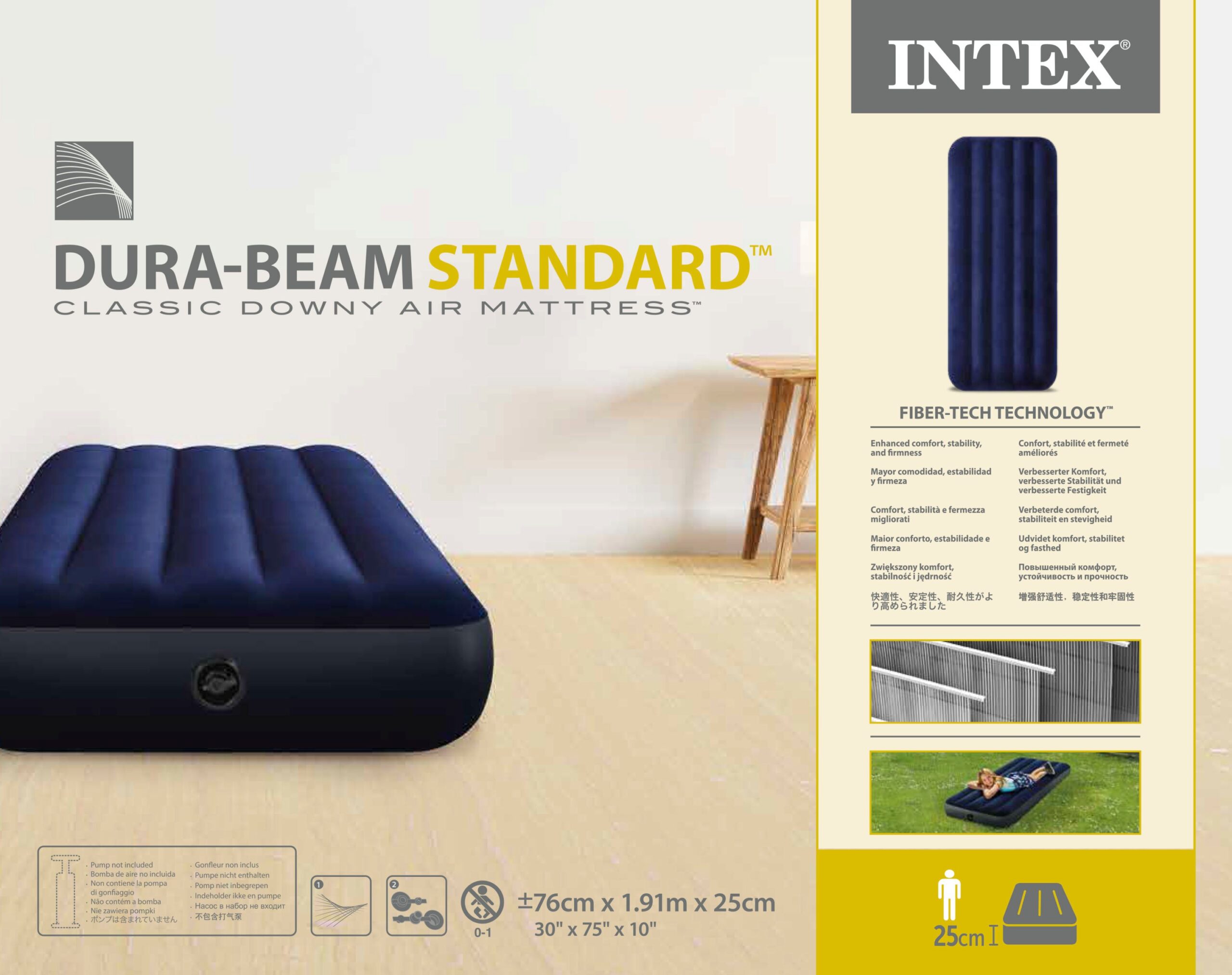 INTEX JR. TWIN DURA-BEAM SERIES CLASSIC DOWNY AIRBED 30"x75"x10" 64756 - Image 5