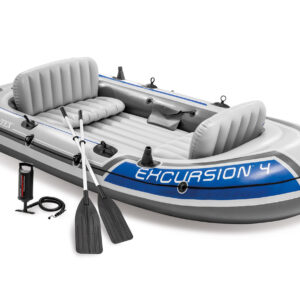 INTEX EXCURSION 4 BOAT SET  (WITH 54"  ALUMINUM OARS, 68614) 68324