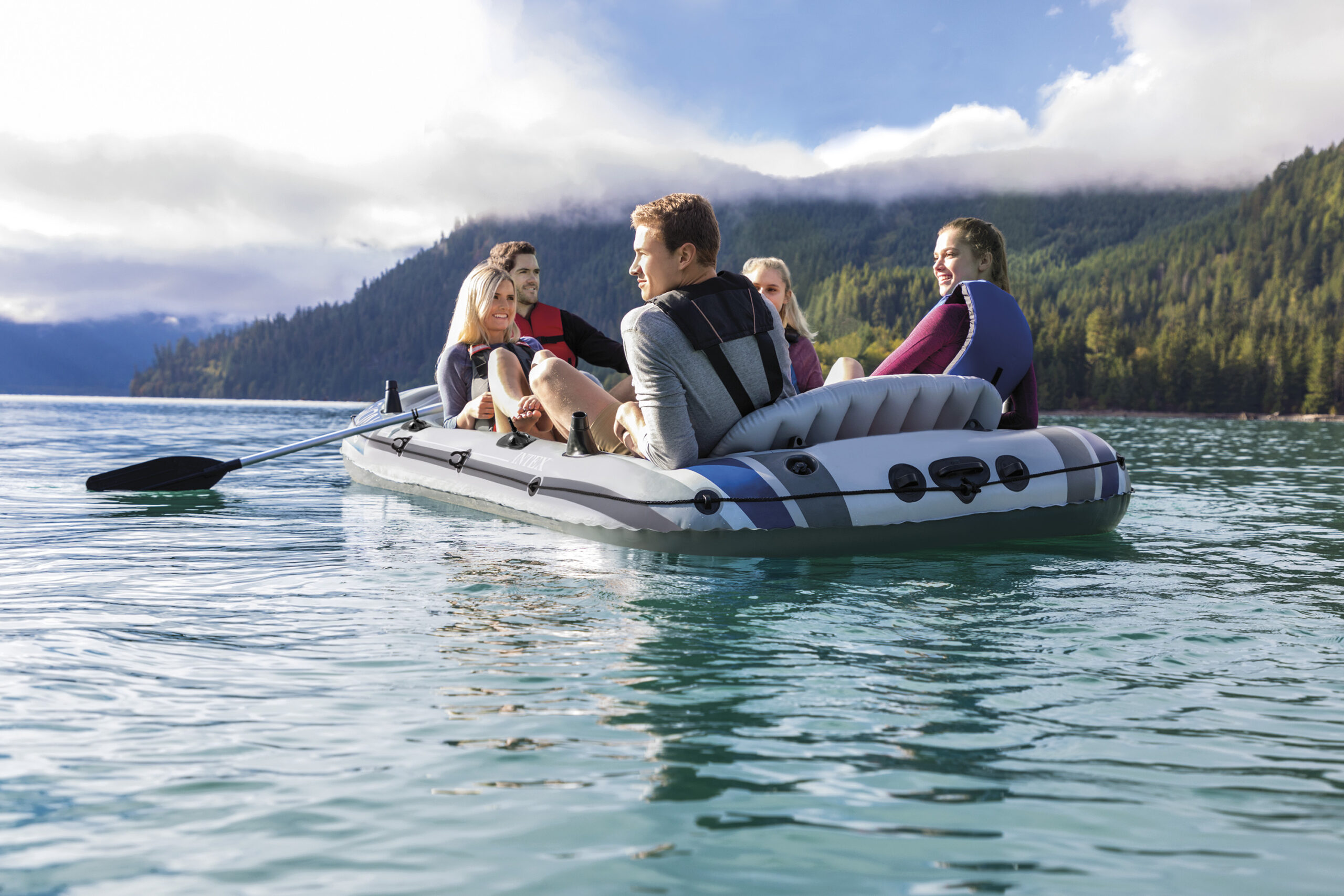 INTEX EXCURSION 5 BOAT SET (WITH 54" ALUMINUM OARS, 68614) 68325 - Image 2