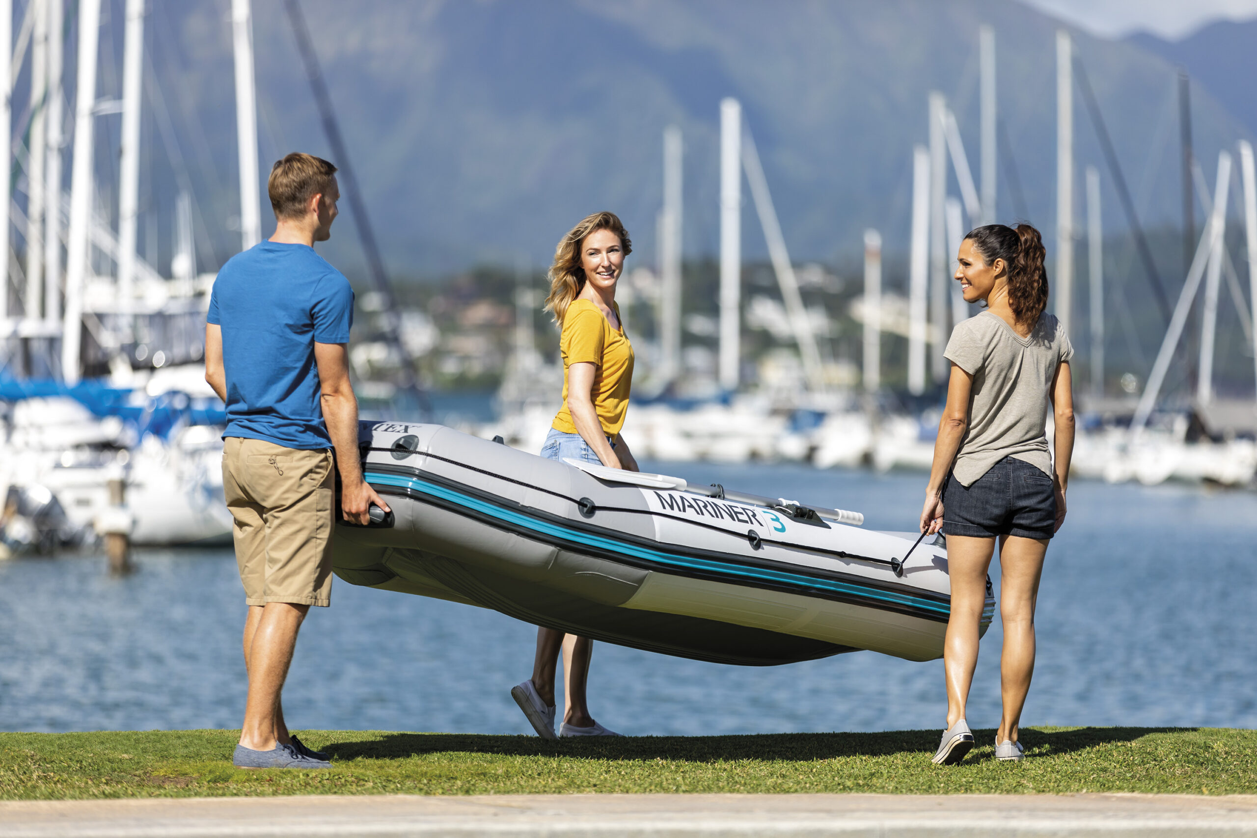 INTEX MARINER 3 BOAT SET (WITH 54" ALUMINUM OARS, 68605) 68373 - Image 4