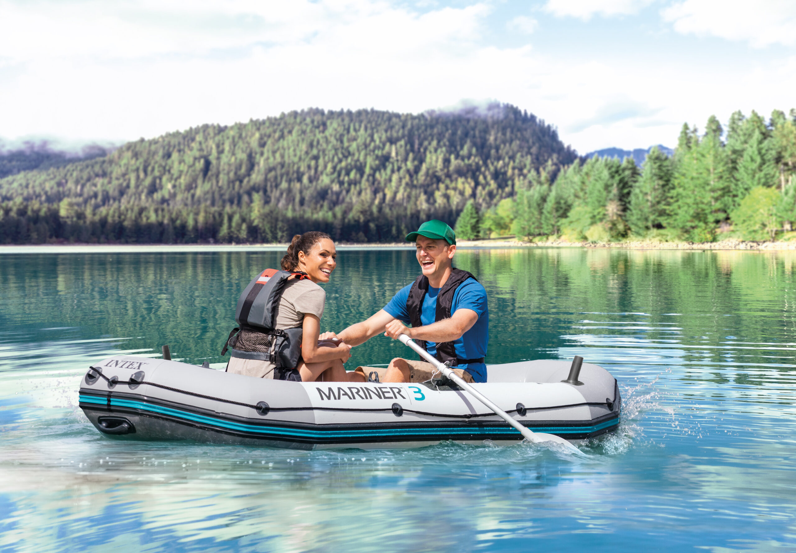 INTEX MARINER 3 BOAT SET (WITH 54" ALUMINUM OARS, 68605) 68373 - Image 2