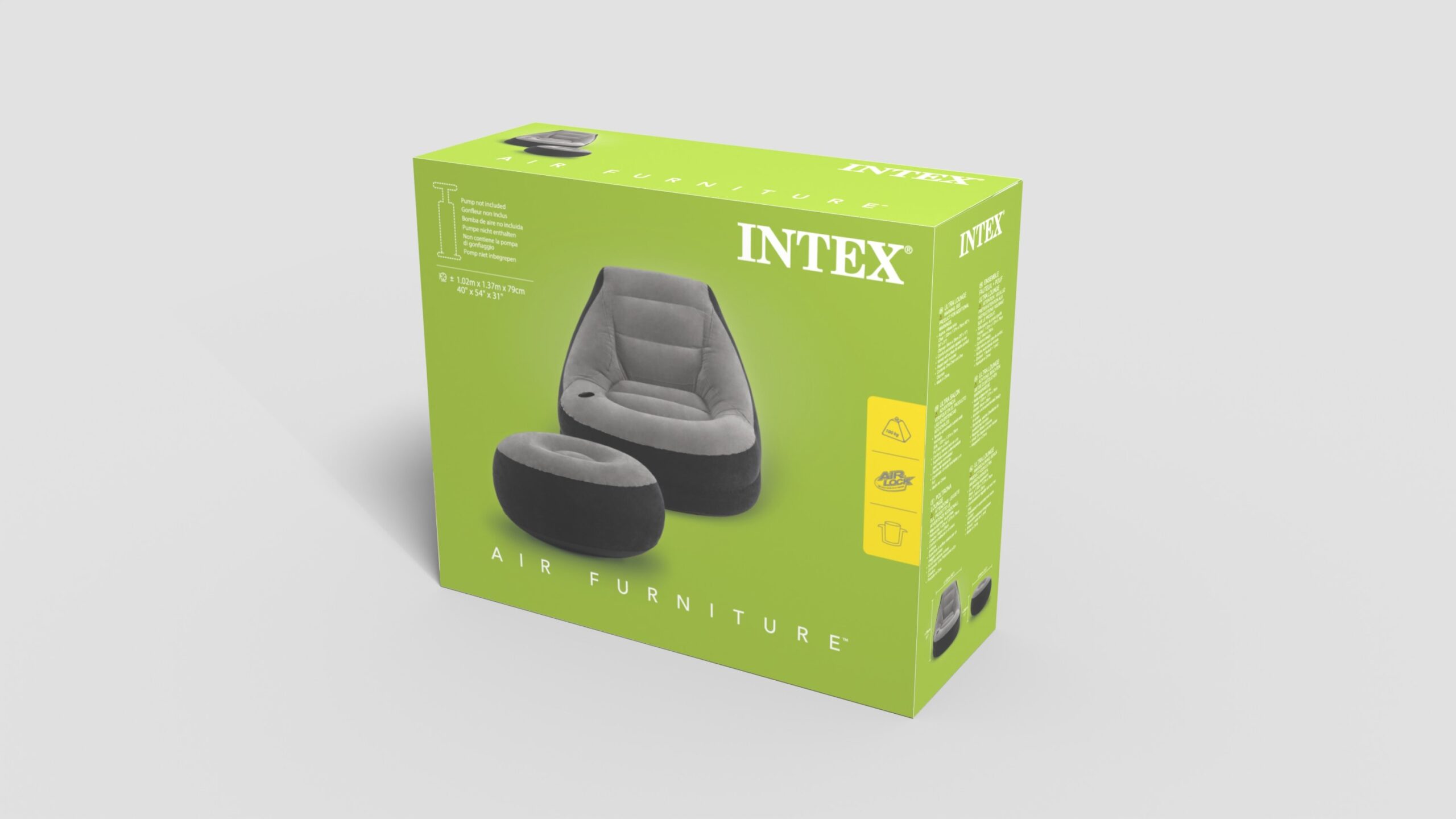 INTEX ULTRA LOUNGE (CHAIR & OTTOMAN) 39"X51"X30" 68564 - Image 5