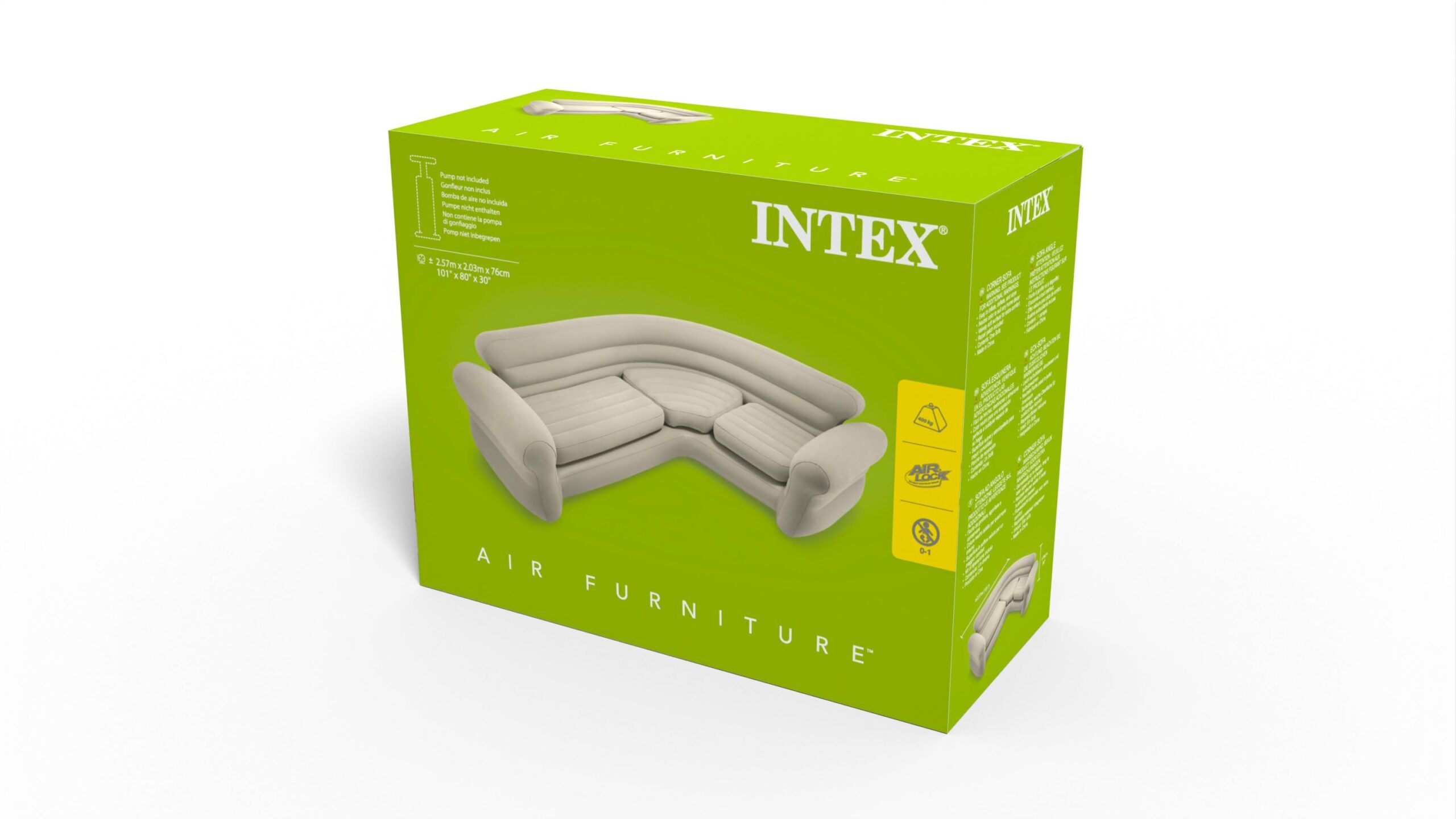 INTEX CORNER SOFA 101"X80"X30" 68575 - Image 4
