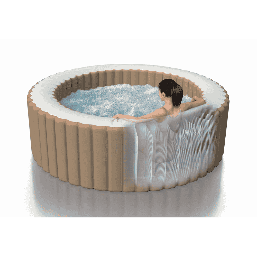 INTEX 4-PERSON SAHARA TAN ROUND BUBBLE SPA SET - 28426 (5)