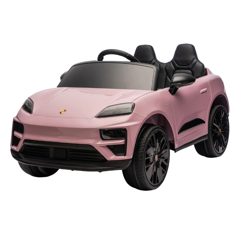 12V 7AH LEATHER SEAT PORSCHE CAYENNE CHAMPAGNE PINK COLORW/EVA TYRE RIDE ON CAR DK-PM666 21515
