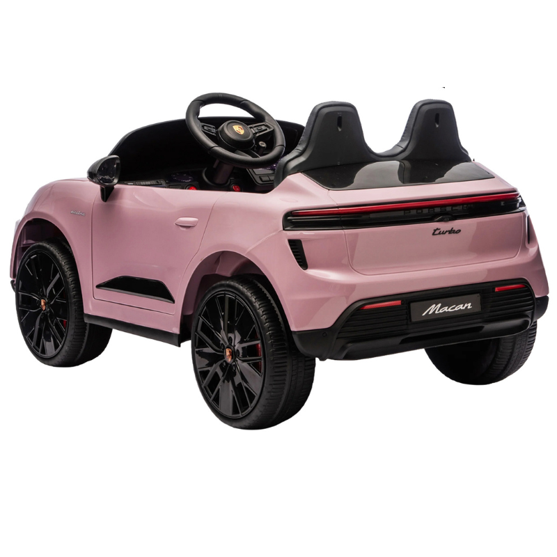 12V 7AH LEATHER SEAT PORSCHE CAYENNE CHAMPAGNE PINK COLORW/EVA TYRE RIDE ON CAR DK-PM666 21515 - Image 2