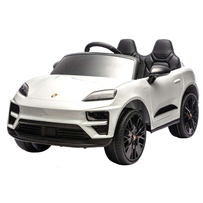 12V 7AH LEATHER SEAT PORSCHE CAYENNE WHITE COLOR W/EVA TYRE RIDE ON CAR DK-PM666 22402