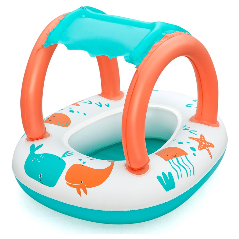 Bestway 33" x 26"/84cm x 67cm Comfort Plush Shaded Baby Boat - Image 4