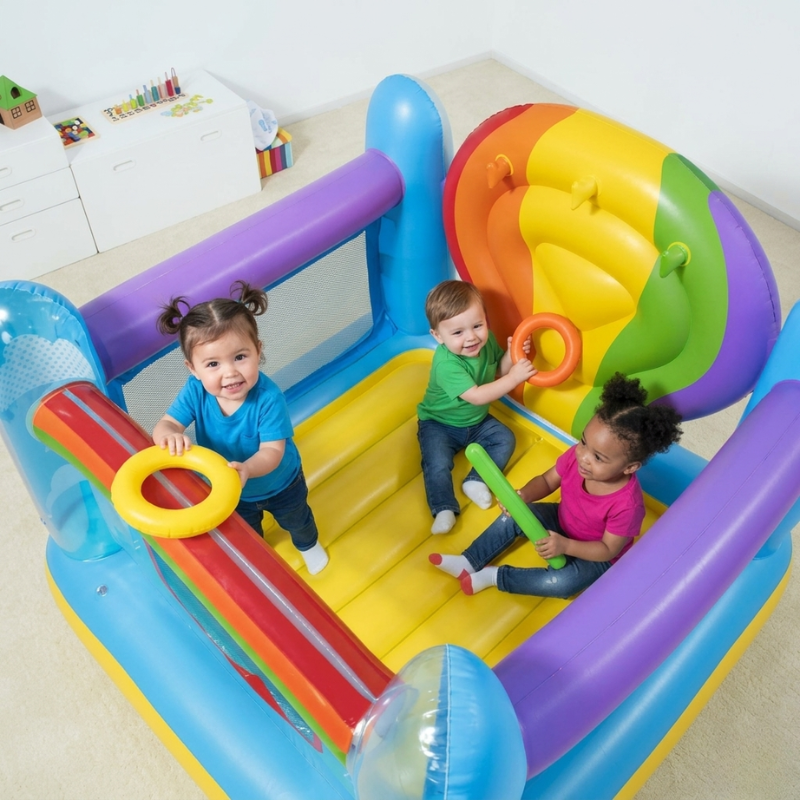 BESTWAY 69" x 68" x 54"/1.75m x 1.73m x 1.37m Jumpin' Balloon Bouncer