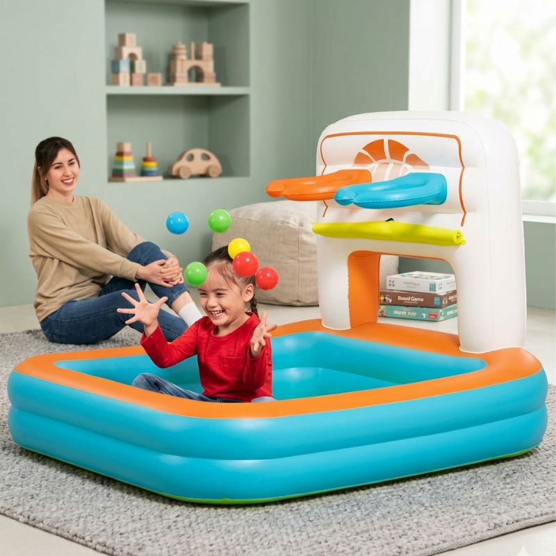 Bestway 47" x 42" x 33"/1.20m x 1.07m x 84cm Kick 'N Swish 3-in-1 Multi-Use Ball Pit - Image 3