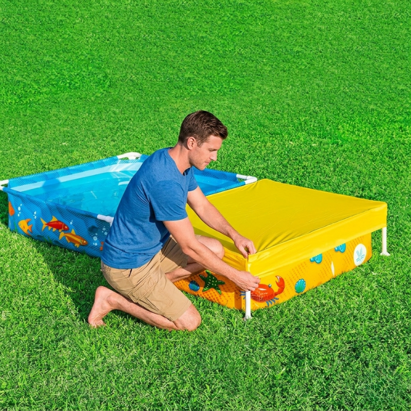 Bestway 7' x 48" x 12"/2.13m x 1.22m x 30.5cm My First Frame Pool And Sandpit - Image 3