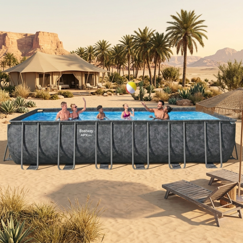 BESTWAY APX 365 24' x 12' x 52"/7.32m x 3.66m x 1.32m Rectangular Pool Set - Image 4