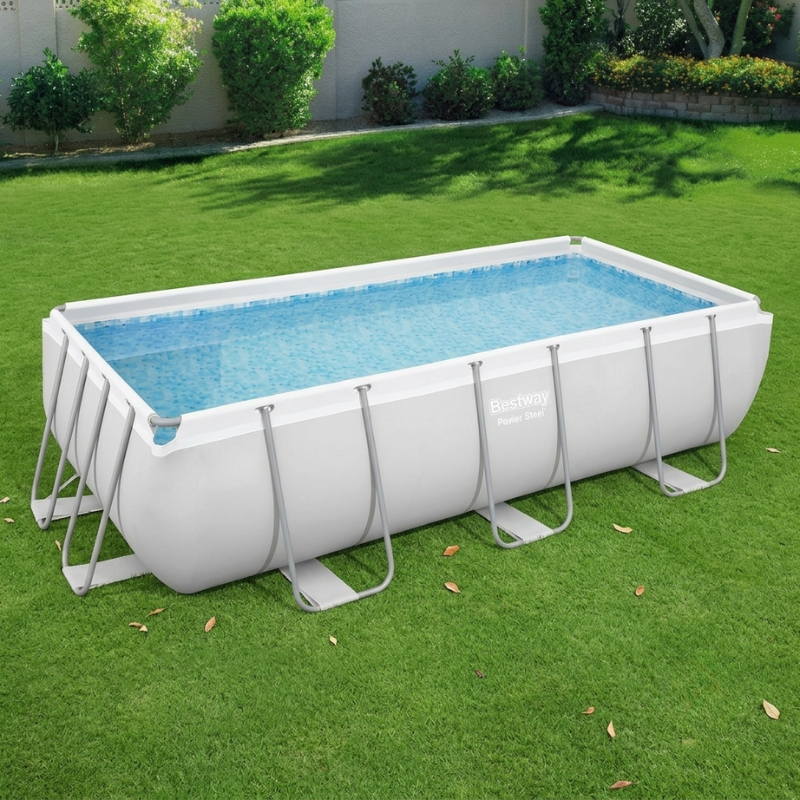 Power Steel 13'3" x 6'7" x 39.5"/4.04m x 2.01m x 1.00m Rectangular Pool Set