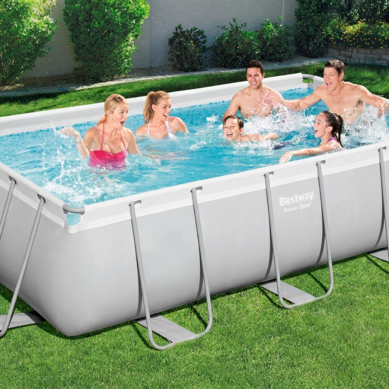 Power Steel 13'3" x 6'7" x 39.5"/4.04m x 2.01m x 1.00m Rectangular Pool Set - Image 4