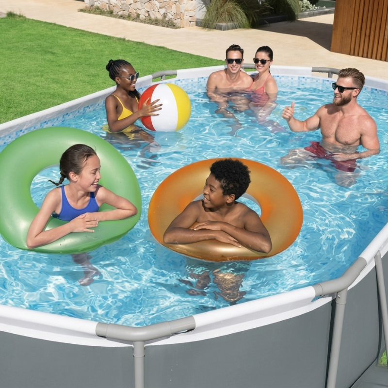 Power Steel 16' x 10' x 42"/4.88m x 3.05m x 1.07m Oval Pool Set - Image 2