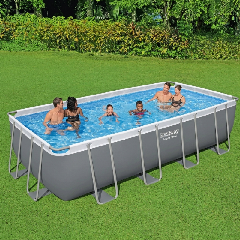 BESTWAY Steel Pro MAX 18' x 9' x 48"/5.49m x 2.74m x 1.22m Rectangular Pool Set - Image 2