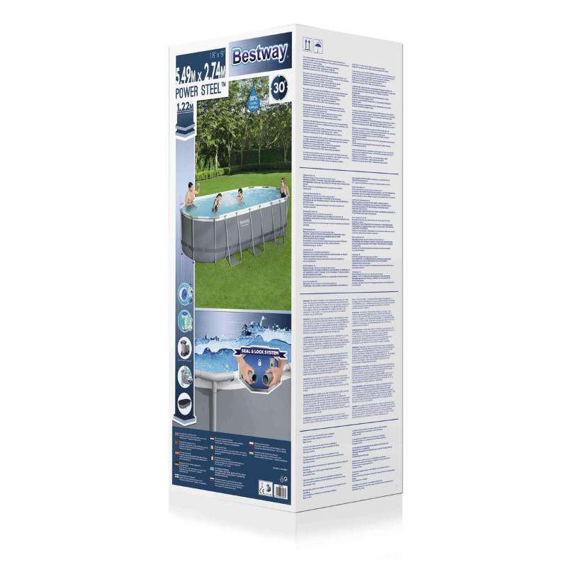 BESTWAY Power Steel 18' x 9' x 48"/5.49m x 2.74m x 1.22m Oval Pool Set - Image 4