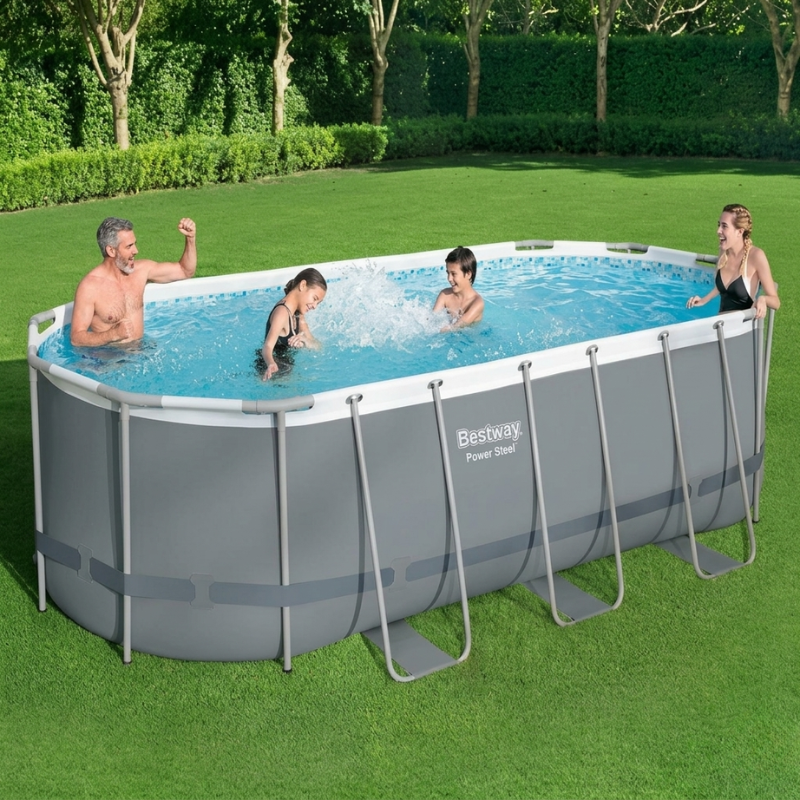 BESTWAY Power Steel 18' x 9' x 48"/5.49m x 2.74m x 1.22m Oval Pool Set - Image 2