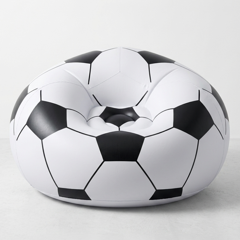 45" x 44" x 26"/1.14m x 1.12m x 66cm Beanless Soccer Ball Chair 75010 - Image 4