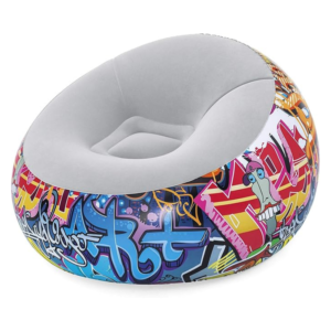 44" x 44" x 26"/1.12m x 1.12m x 66cm Graffiti Inflate-A-Chair 75075