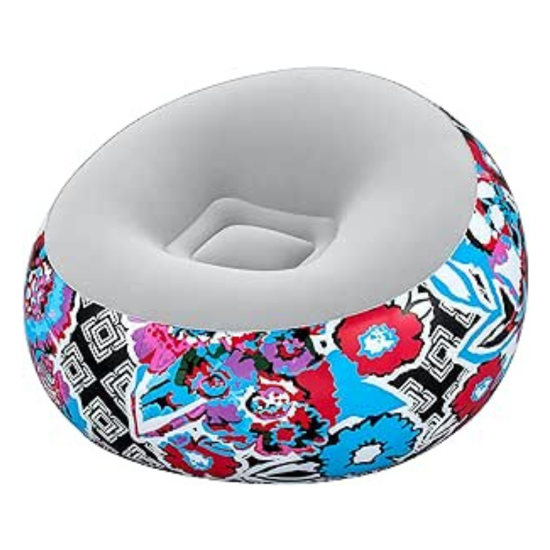 Bestway 44" x 44" x 26"/1.12m x 1.12m x 66cm Inflate-A-Chair Floral Air Chair - Image 2