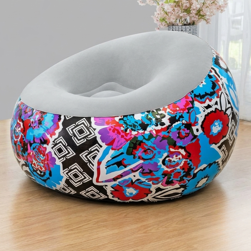 Bestway 44" x 44" x 26"/1.12m x 1.12m x 66cm Inflate-A-Chair Floral Air Chair - Image 5