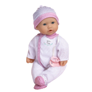 LA BABY 16 INCH SMALL SOFT BODY BABY DOLL WHITE AND PINK OUTFIT 15035