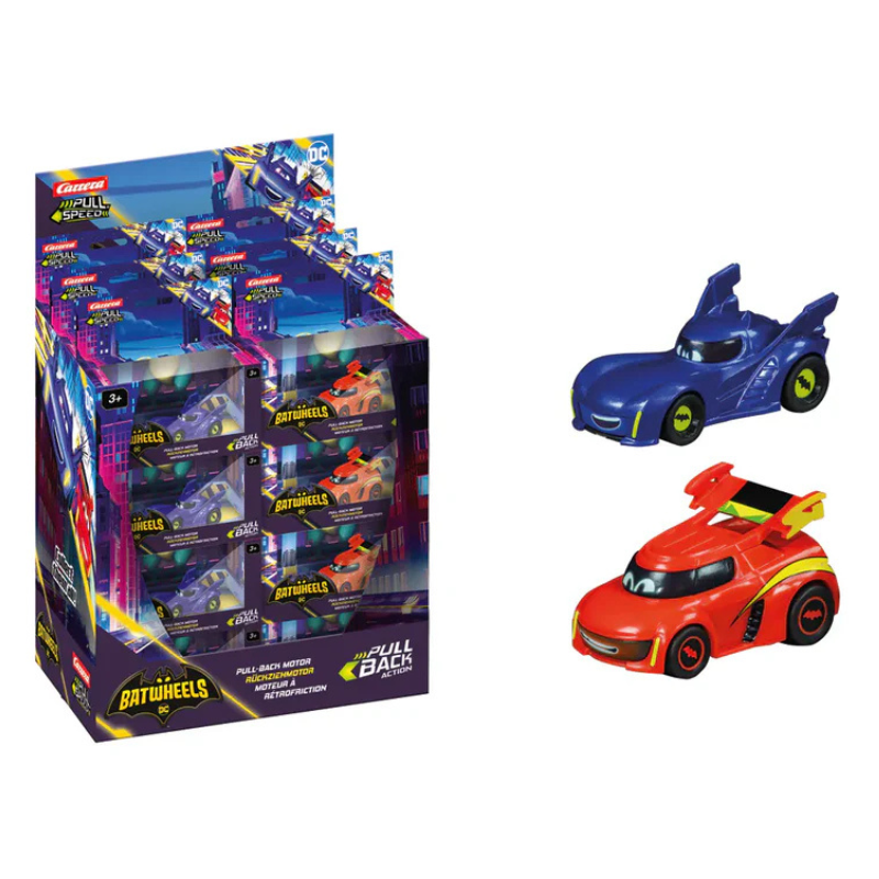 PULL N SPEED BATWHEELS ASSORTED 1:43 17075