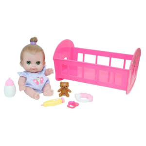 9" LIL CUTESIES WITH CRADLE JC TOYS 17432