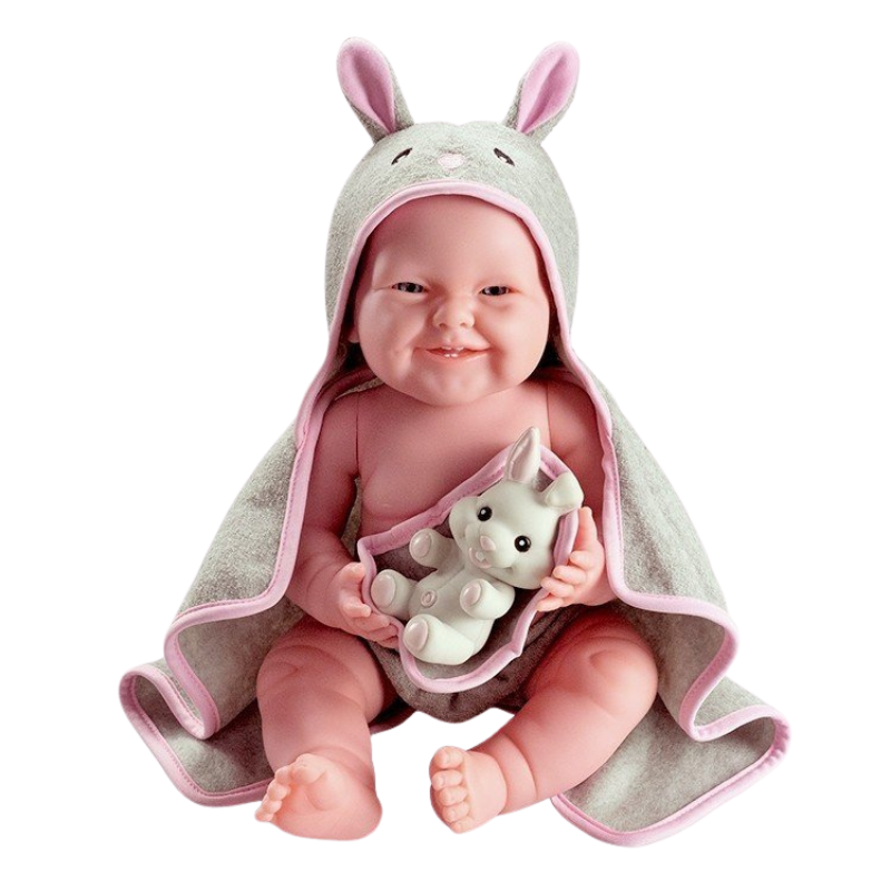 La Newborn. 43 cm. All Vinyl La Newborn Moments Bunny Theme with Accessory. Real Girl 18007 - Image 2