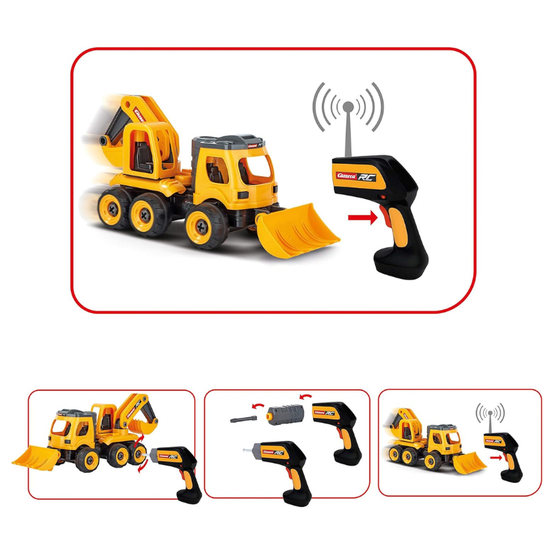 CARRERA R/C FIRST BACKHOE LOADER 1:18 181076 - Image 3