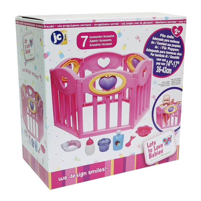BASIC PLAYPEN WITH ACCESSORIES JC TOYS 25540
