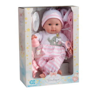 15" BERENGUER BOUTIQUE PINK BABY DOLL GIFT SET OPEN/CLOSE EYES 30040