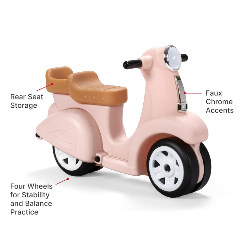 RIDE ALONG SCOOTER - ROSE PINK - KRAFT CARTON STEP2 430599 - Image 3