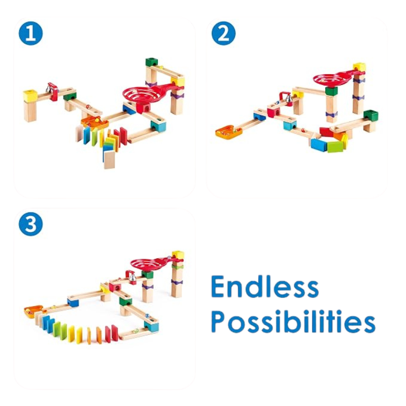 Hape Crazy Rollers Stack Track (Marble Run & Domino Set) - Image 4