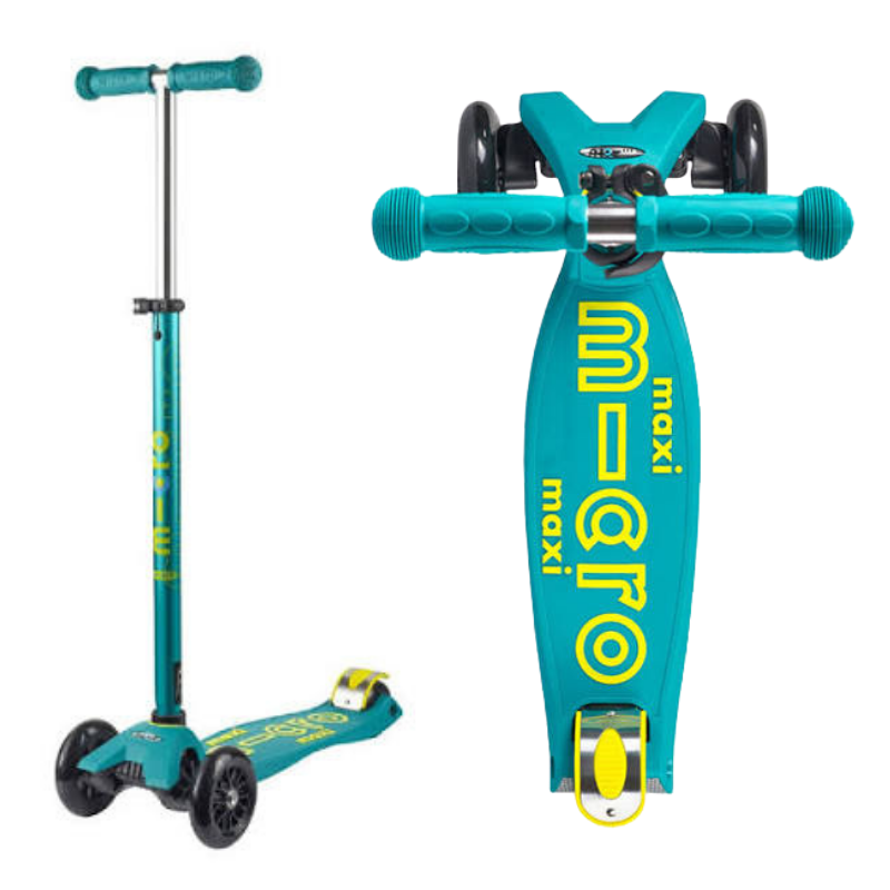 MAXI MICRO DELUXE PETROL GREEN 3 WHEEL SCOOTER - Image 2