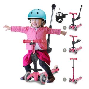 MINI MICRO 3IN1 DELUXE PLUS PINK 3 WHEEL SCOOTER
